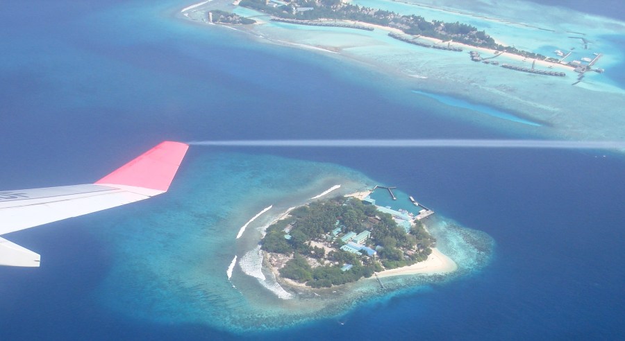 The Maldive islands are threatened by global warming and rising sea levels