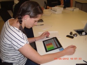 Figure 4 Student engaged in mobile learning